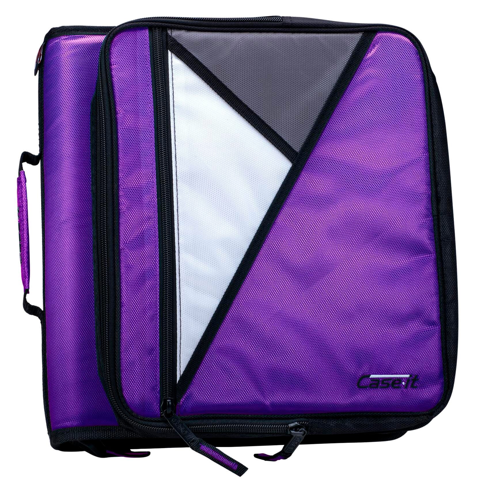 Case It Laptop Zipper Binder, Purple